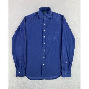 Sid Mashburn Mens Blue Corduroy Long Sleeve Button Up Shirt Small S71058